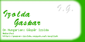 izolda gaspar business card